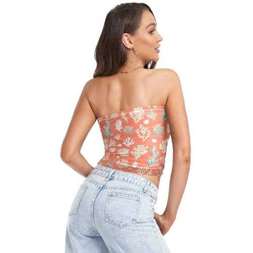 Vintage Birds Flower Butterfly Sexy Crop Tops for Women Soft Strapless Bra for Women Tube Bra for Teen Nursing2