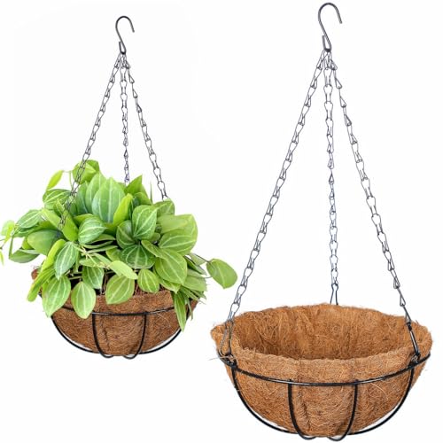 Coconut Liner Plant Hanger 4Pcs, Hanging Planter: Natural Hanging Plant