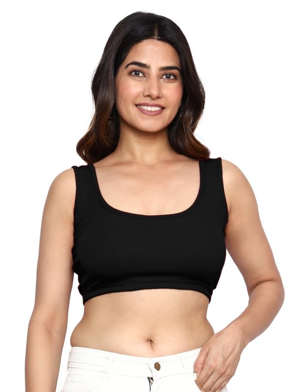 JC JUMMY COUTUREHosiery Knitted Trendy Classic Square Neck Tank Top for Women's and Girls