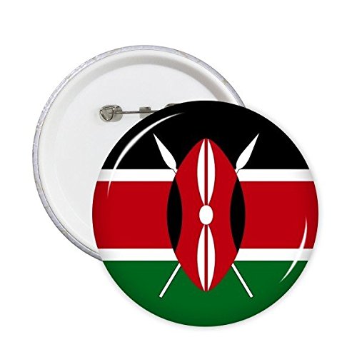 Drapeau du Kenya insigne bouton rond Afrique symbole national