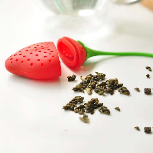 Cute Fantastic Strawberry Design Silicone Tea Strainer