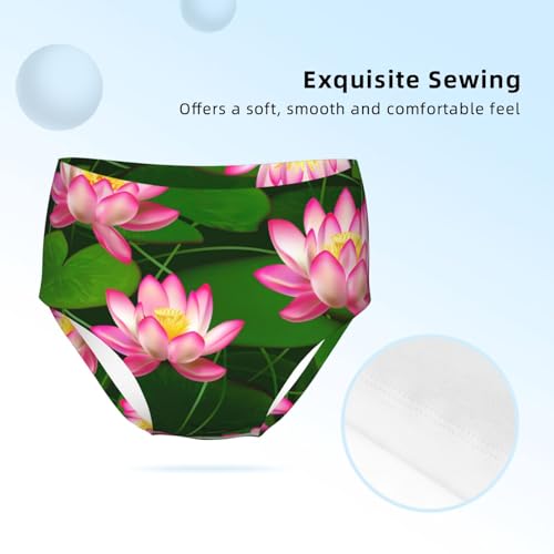 Lotus Flowers Girls' Underwear Soft Cotton Little Girls Panties Comfort Briefs3