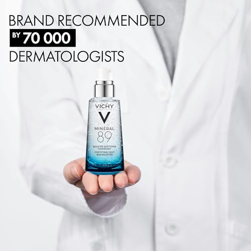 Vichy Minéral 89 Fragrance Free Face Serum Gel Booster or Cream, with Hyaluronic Acid, Hydrates and Strengthens & Suitable for Sensitive Skin. Paraben-Free, Alcohol-Free, Silicone-Free. - Image 7