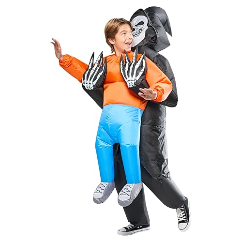 Disfraz Inflable Grim Reaper para Niños, Talla Única