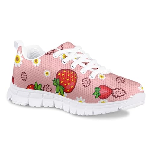 PinUp Angel Kids Breathable Mesh Tennis Shoes Adorable Graphic Lace Up Walking Shoes for Girls4