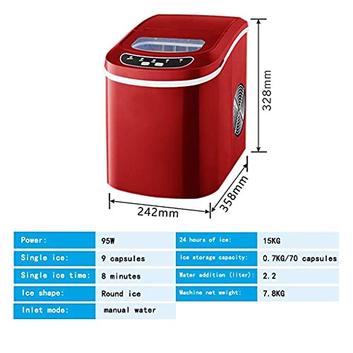 Máquina portátil para hacer cubitos de hielo 33 lbs/24h miniatura 4