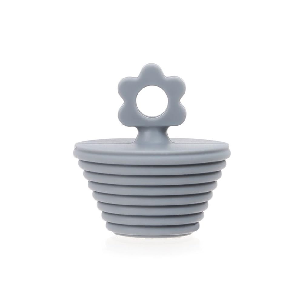 Tappo di scarico universale in silicone per vasca da bagno, doccia, vasca da bagno, lavello, accessori da bagno (grigio, 4 pezzi)