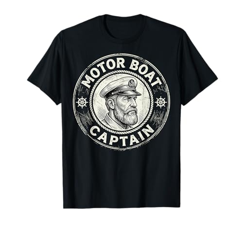 Boating Motor Boat Captain Pontoon Lake Boater Cruising Tee T-Shirt
