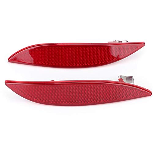 Qiilu Bumper Reflector, tiras de reflector de parachoques trasero izquierda y derecha 265600004R Se adapta para MK3 2008-2013