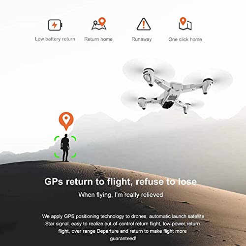 Ficha técnica GPS Drone con 4K Cámara 5G WiFi FPV Dron RC Plegable Quadcopter con Posicionamiento por Flujo Óptico Modo Sin Cabeza Vuelo por Waypoint Sígueme 2 Baterías (Tamaño: 1 Batería) - Fernando Cortés
