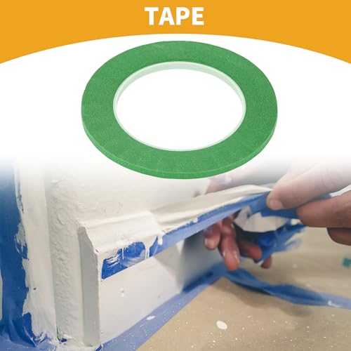 Image of 1 Pc Painters Tape Masking Master Tape Easy Removal Green 5000x0.5x0.01cm / 54.68 Yards x 0.2 Inches x 140um