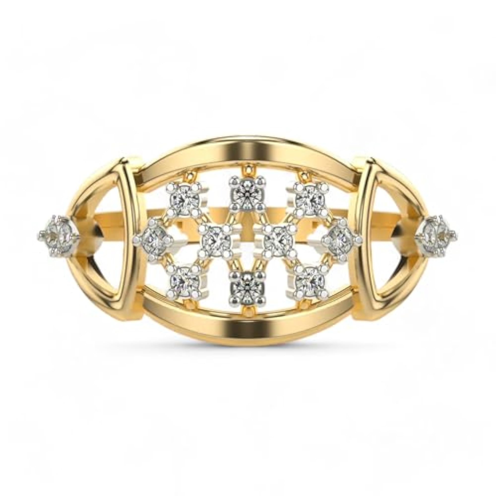 Women's Sterling Silver & Certified Lab Grown Diamond Ring, 0.13cts