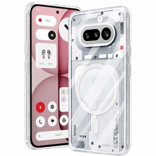 Image of DIZORO Crystal Clear Magnetic Compatible with Nothing 4a Back Cover case with Anti-Yellow (Compatible with Magsafe) Anti-Scratch | Shockproof Transparent Cover