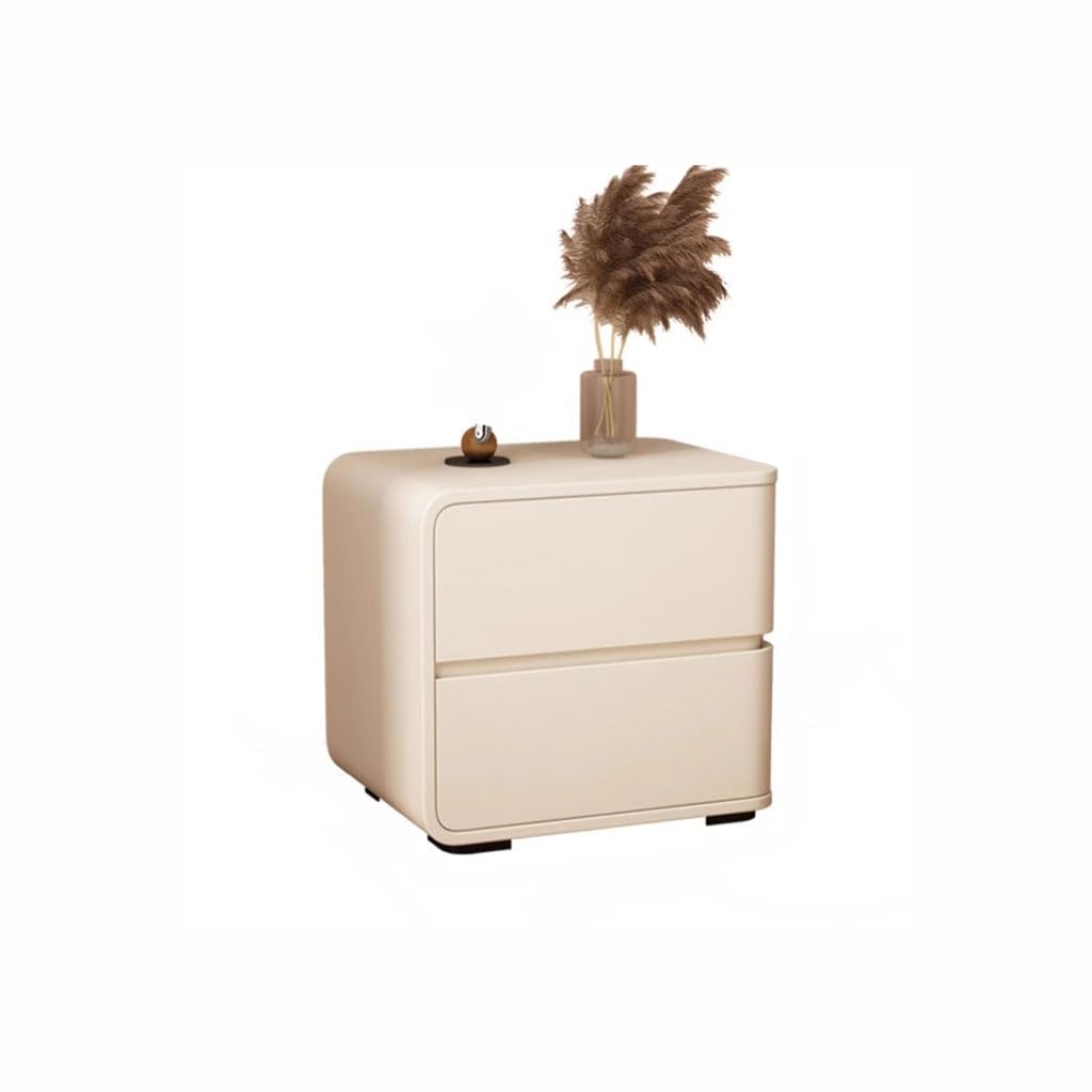 BHGFYXBS Side Tables Bedroom Nordic Cream Style Bedside Table Home Bedroom Simple Modern Solid Wood Bedside Cabinet Bedside Tables