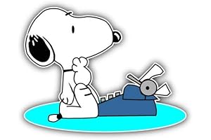 Peanuts Snoopy Typewriter Cartoon 3D Wall Sticker