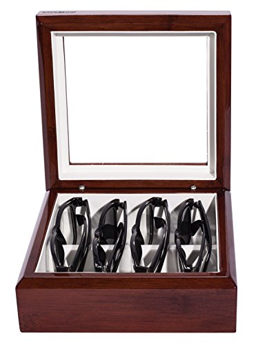 Image of OYOBox Mini Luxury Eyewear Organizer, Wood Display Box for Glasses + Sunglasses