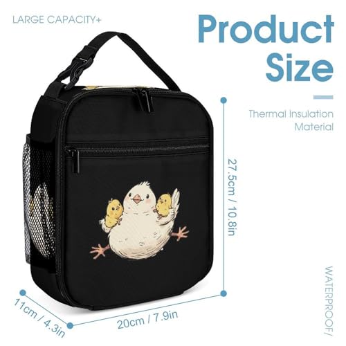 Hens And Chicken Cute Backpacks Set Lightweight Lunch Bag Aesthetic Pencil Cases for Travel Work4