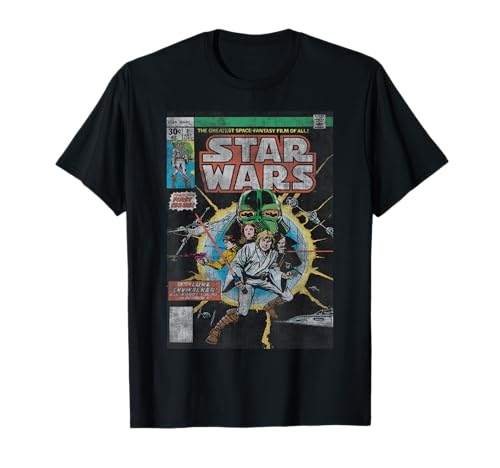 Star Wars Luke Skywalker Vintage Comic Book Cover T-Shirt