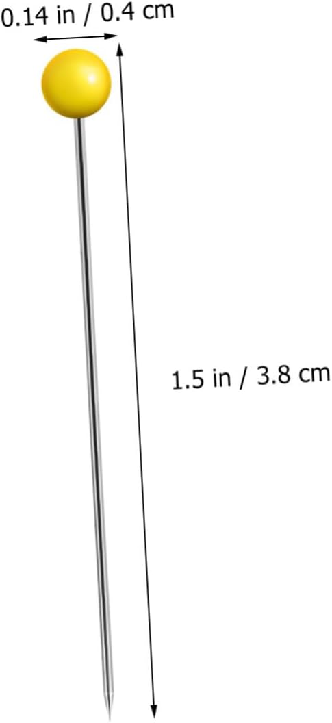 500Pcs Glass Head Pins for Sewing and Crafts Durable Straight Pins with Plated Wire for Jewelry Making Quilting and Multipurpose