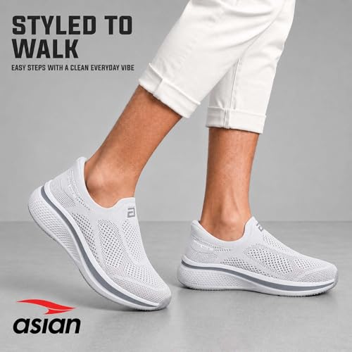 Image of ASIAN Wonderwalk Pro-01 Men's Premium Walking Shoes with Lightweight Knit Design | Soft Cushion Comfort, High-Grip Outsole, Breathable Knit and Supportive Daily Walk Performance