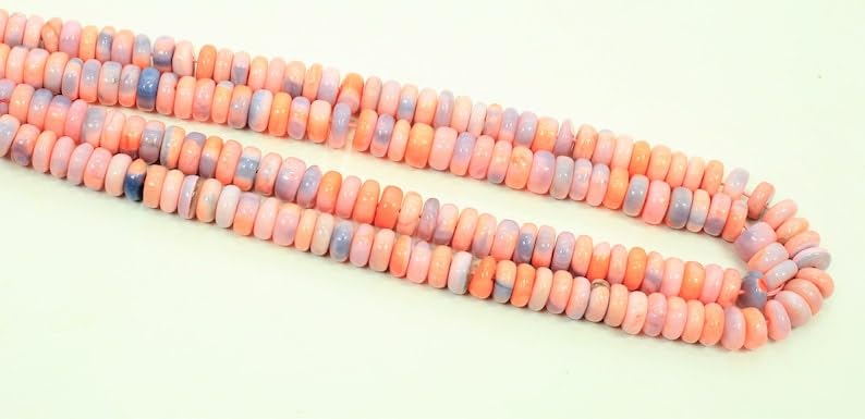 Perles d'opale bleu pêche pour sublimer vos bracelets faits main - 5