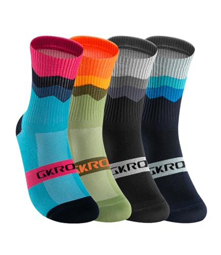 GKRQ Calcetines de Ciclismo, Transpirables, Compresión...