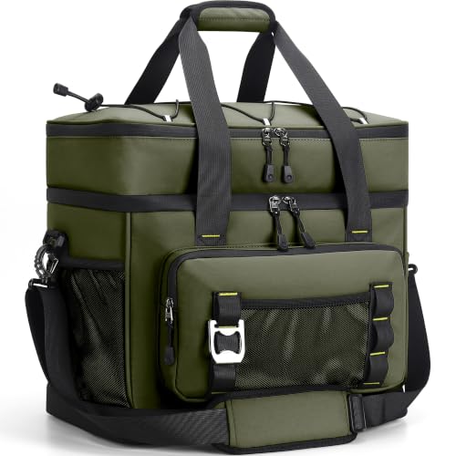 Youngoa Nevera Portatil, 40L Grande Doble Nevera Playa Plegable, Bolsa Térmica Isotermica Portátil e Impermeables para Picnic