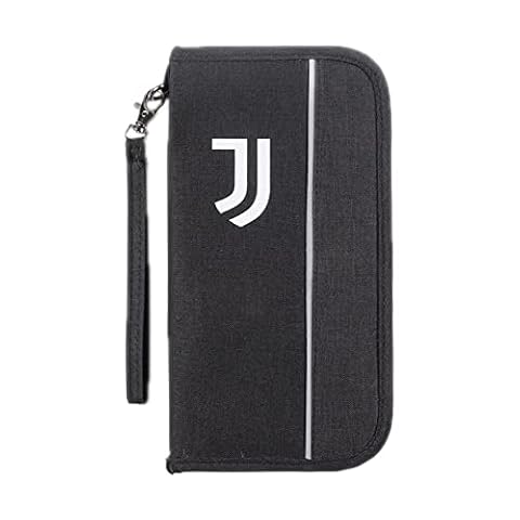 Juventus Przynieś Dokumenty Podróż Oficjalny produkt, Czarny, Taglia Unica, Portfel podróży