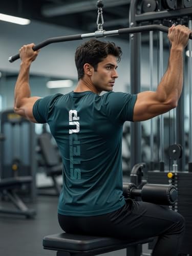 Image of 3Colors Men's Active Polyester T-Shirt | Quick Dry Gym Workout Tee | Stretch Sports Round Neck Running T-Shirt-STEPUP LINE