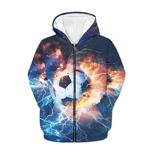 Kids Hoodie Full Zip Long Sleeve Sweatshirt Pockets Athletic Top for Boys Girls 6-16 Years