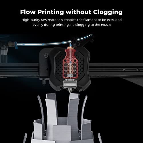 Image of Creality PLA Filament 1.75mm, Tough and Durable 3D Printer Filament with + /-0.02mm Accuracy, Smooth Printing 1KG Spool, Grey