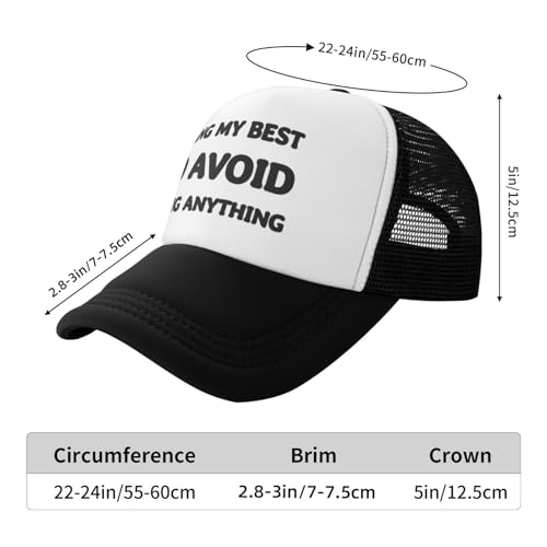 Image of Funny Trucker Hats - Weird Gag Gift for Adults, Inappropriate Joke Baseball Cap, Adjustable Mesh Hat for Men Women