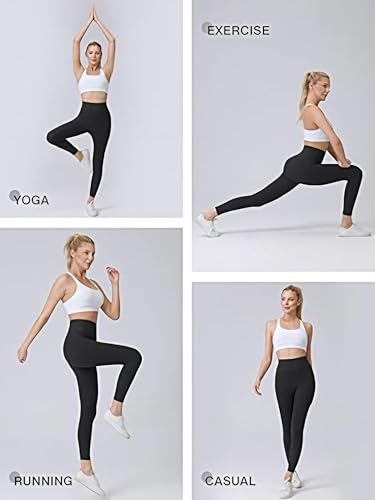GoodTool Elastic Waistband Basic Leggings, High Waist Shaping Leggings for Women, Tummy Control Yoga Pants with Lifting Effect (UAE/KSA, Alpha, XL, Regular, Regular)