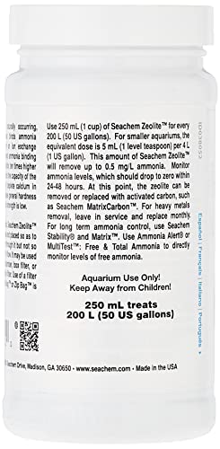 Seachem Zeolite Marine & Freshwater Binding Agent - Ammonia and Heavy Metals 250 mL