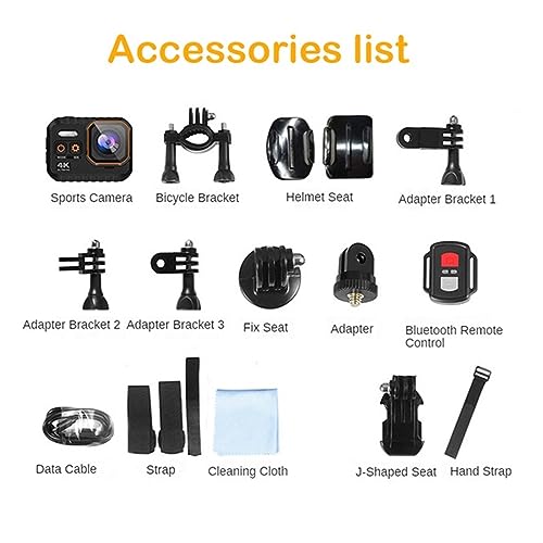 Caméra d'action 4K HD pour snorkeling et casque de sport avec commande XJ-SC002 - 7