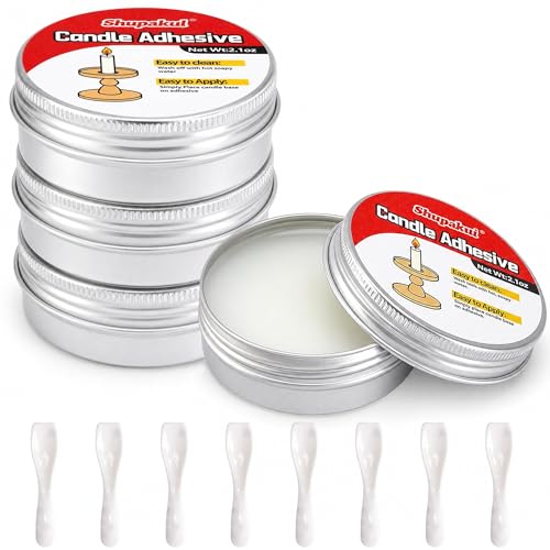 4 Pcs Candle Adhesive Taper 8.4 Oz Washable Candle Stick Glue Sticky Past