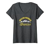 Womens Western Michigan University Broncos Logo V-Neck T-Shirt