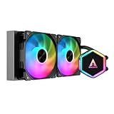 NEWLEAGUE CPU クーラー ハイパフォーマンス 240mm ARGB Sync対応 LED5V PWM 簡易水冷式CPUクーラー LGA1851 / LGA1700 / AM5ソケット対応 (ブラック, LUMISILENT 240)