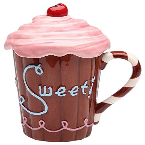 Taza con tapa rosa Appletree Design Life Is Sweet miniatura 1