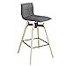 SoBuy® FST45-DG Tabouret de Bar Cuisine Rotatif à 360° avec Dossier et Repose-Pieds Fauteuil bistrot Haute qualité