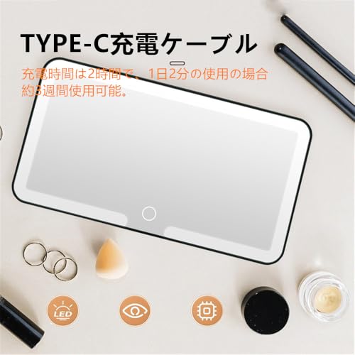 AUSTYLCO 車用バニティミラー LED サンバイザー