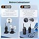 JUMJIAT Walkie -Talkie 16 Kanälegroße Reichweite Funkgeräte,Walkies talkies Eingebauter LED Taschenlampe, USB-Ladestation Cable mit Type-C und Headset (2 Stück)