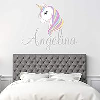 Algopix Similar Product 4 - Custom Name Unicorn Nursery Wall Decal