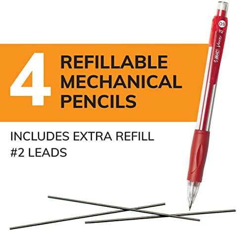 BIC Velocity Original Mechanical Pencil, Thick Point (0.9mm), 4-Count