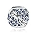 FOREVER QUEEN September Birthstone Charms for Pandora Charms Bracelet- 925 Sterling Silver Bead Openwork Charms, Happy Birthday Charms for Bracelet and Necklace FQ0004-9