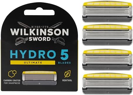 Wilkinson Sword Hydro 5 Skin Protection Advanced - 4 5-Blade Razor Blades Refills with Menthol Enriched Lubricant Band