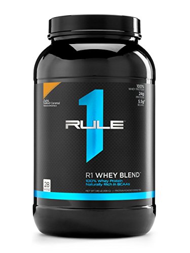 Rule 1 Proteins R1 Whey Blend, 28 Servings, Lightly Salted Caramel