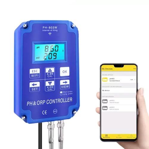 Tester di qualità dell'acqua 2 in 1, misuratore di pH Bluetooth per acqua potabile, acquari, piscine, acquari