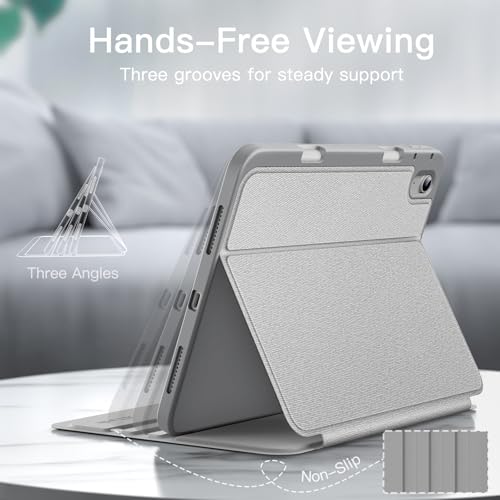 Funda para iPad 11 y 10 Gen JETech Plata con Soporte Multiángulo 3