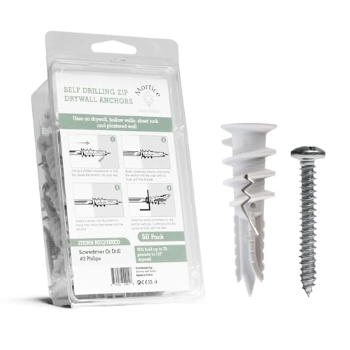 Reinforced Nylon 66 Heavy Duty Wall Anchors for Furniture, 90lb,